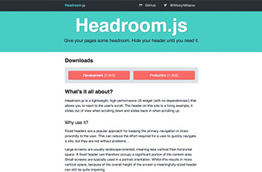 Headroom.js site
