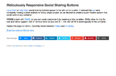 Responsive Social Sharing Buttons site