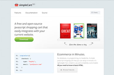 simpleCart site