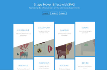 Shape Hover Effect with SVG site