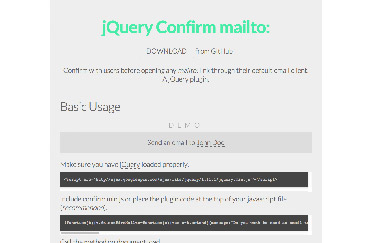 jQuery confirm mailto site
