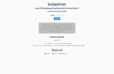 CSSpinner site
