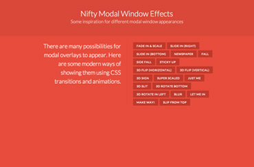 Modal Window Effects site