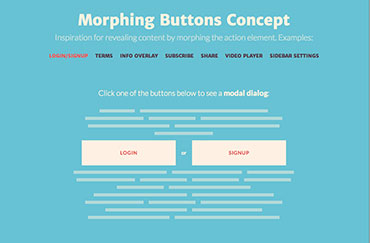 Morphing Buttons Concept site