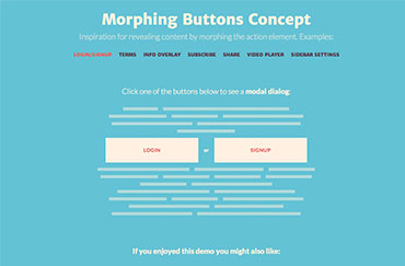 Morphing Buttons site