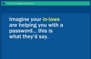 Passive Aggressive Password Machine site