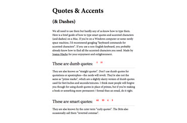 Quotes & Accents site
