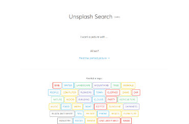 Unsplash Search site